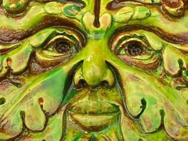 The Green Man, in the chancel